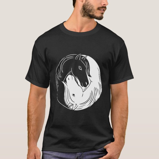 Horse Yin and Yang T-Shirt (Vorderseite)