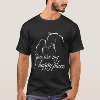 Horse Youre Mine Happy Place Womens Printhemed gif T-Shirt