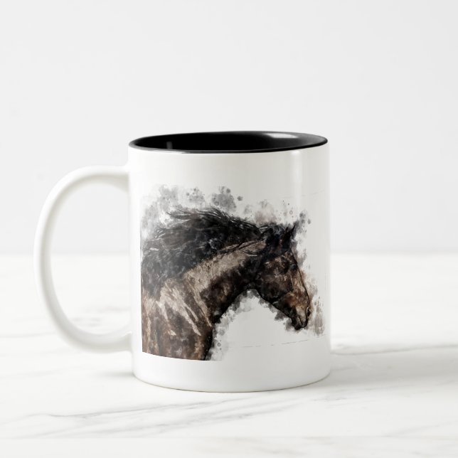 Horse Zweifarbige Tasse (Links)