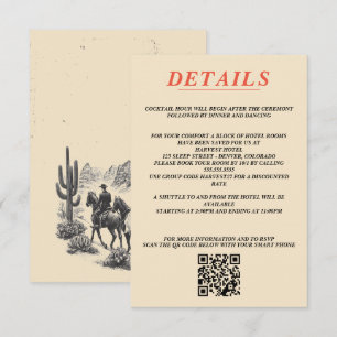 Horseback Canyon Couple QR Code und Details Begleitkarte