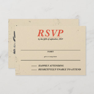Horseback Canyon Couple RSVP Karte