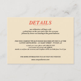 Horseback Canyon Couple Wedding Begleitkarte