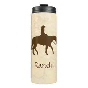 Horseback Cowboy Personalisiert Thermosbecher