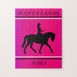 HORSEBACK RIDING MIRL PERSONALISIERT PUZZLE. JIGSA PUZZLE