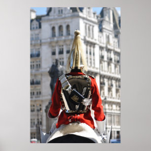 Horseguards im Dienst in London Poster