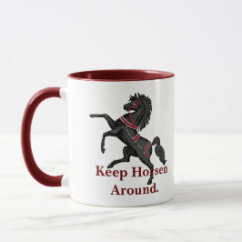 Horsen um die Tasse behalten