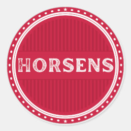 Horsens City Pride Emblem – Dänische Identität Runder Aufkleber