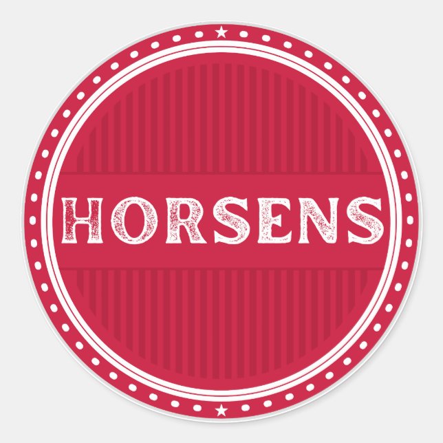 Horsens City Pride Emblem – Danish Identity Runder Aufkleber (Vorderseite)