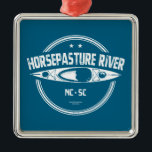 Horsepasta River North Carolina Kayaking Ornament Aus Metall<br><div class="desc">Die Horsepasture ist ein Landschaftlicher Fluss mit einer Länge von 30 km in den amerikanischen Staaten North Carolina und South Carolina.</div>