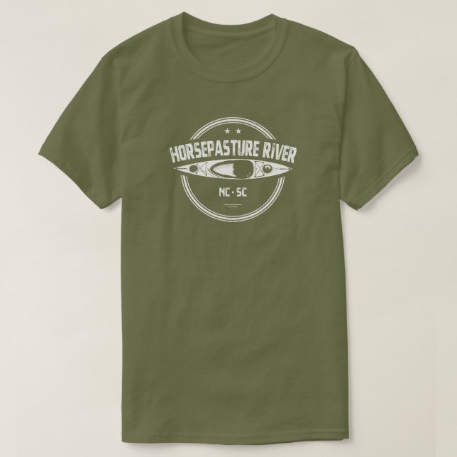 Horsepasta River North Carolina Kayaking T-Shirt (Design vorne)