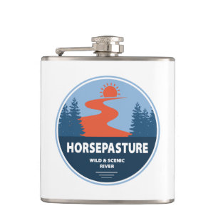 Horsepasta Wild und Landschaftlicher Fluss North C Flachmann