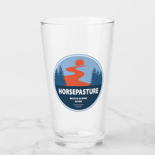 Horsepasta Wild und Landschaftlicher Fluss North C Glas