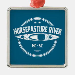Horsepasture River North Carolina Kajaking Ornament Aus Metall
