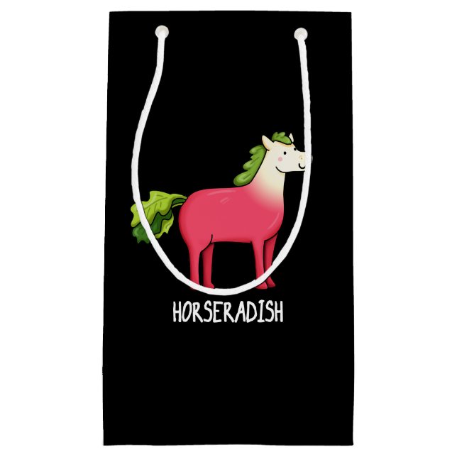 Horseradish Funny Horse Pub Dark BG Kleine Geschenktüte (Vorderseite)