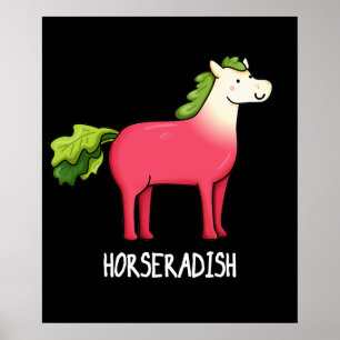 Horseradish Funny Horse Pub Dark BG Poster