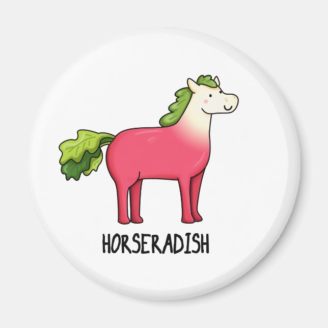 Horseradish Funny Horse Pub Magnet (Vorne)