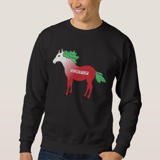 Horseradish Horse Whisperer Animal Farming Radish  Sweatshirt (Vorderseite)