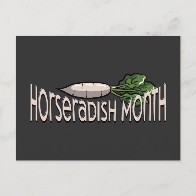 Horseradish Month T - Shirt Postkarte (Vorderseite)