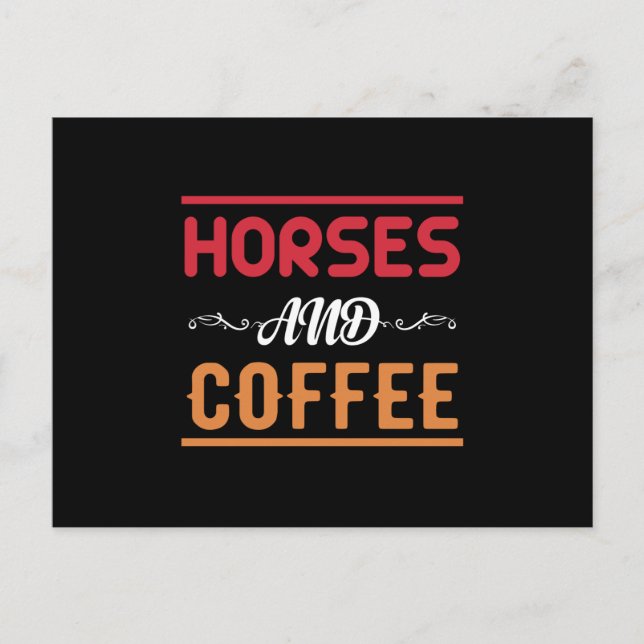 Horses And Coffee Postkarte (Vorderseite)