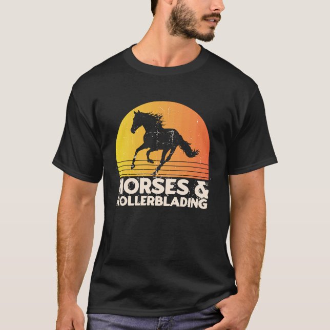 Horses And Rollerblading T-Shirt (Vorderseite)