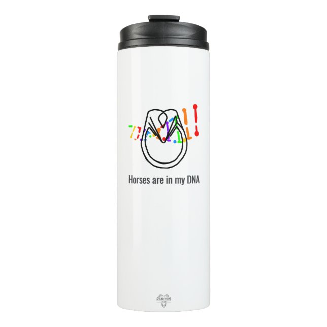 Horses Are In My DNA Rainbow Neucleuotide Blast Thermosbecher (Vorderseite)
