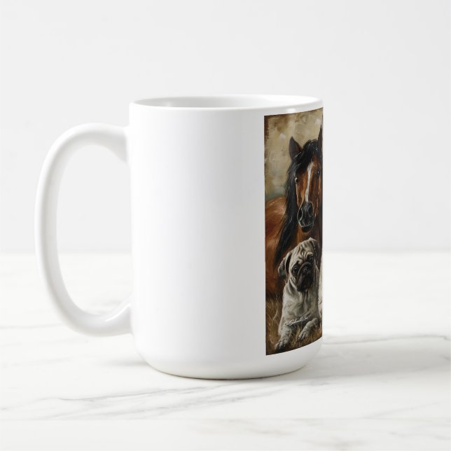 Horses, Cats and Dogs  Kaffeetasse (Links)