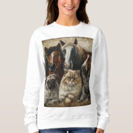 Horses, Cats and Dogs  Sweatshirt