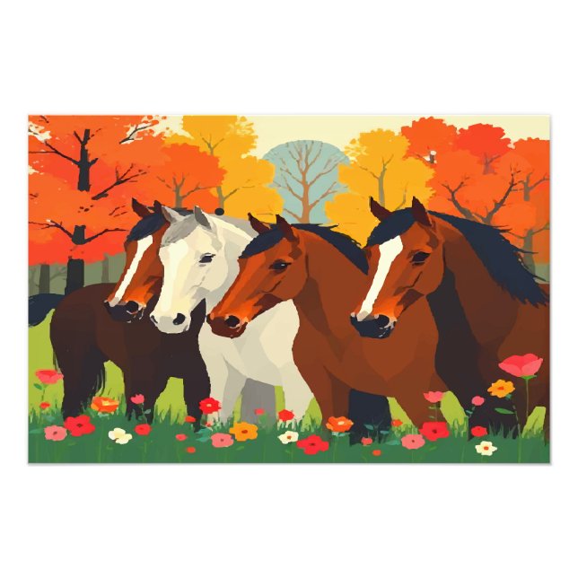 HORSES-FAMILIE. FOTODRUCK (Vorne)