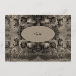 Horses Pferde Cavalli Chevaux Vintage Shabby chic Begleitkarte