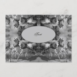 Horses Pferde Cavalli Chevaux Vintage Shabby chic Begleitkarte