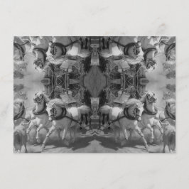 Horses –Pferde – Marmor Marmo marble marbre Begleitkarte