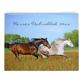 Horses Unbridled Wildlife Photography Custom Year Kalender