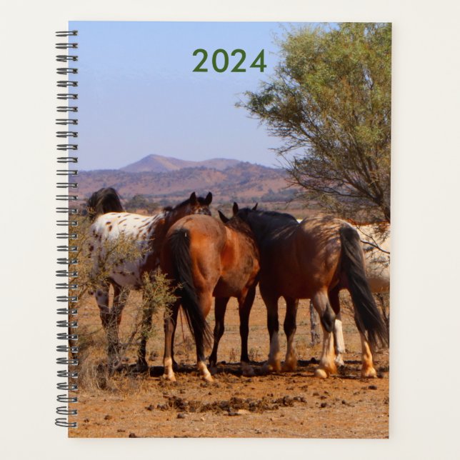 Horses whispering year planner 2024 planer (Vorderseite)