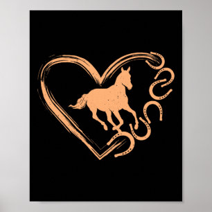 Horsescute Ss Niedliches Herz Gestaltetes Design - Poster