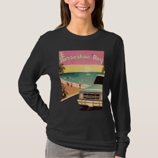 Horseshoe Bay Retro Beach Vacation Souvenir Surf T-Shirt