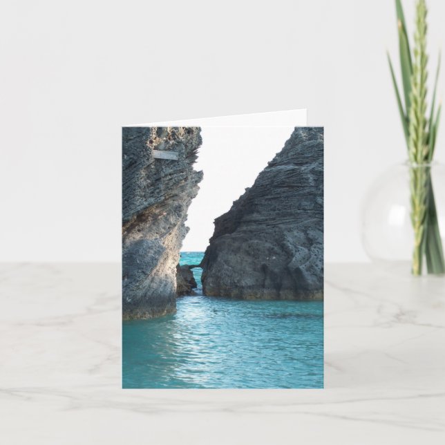 Horseshoe Beach Bermuda Karte (Vorderseite)