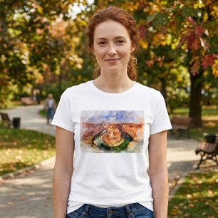 Horseshoe Bend Aquarell Grand Canyon Landschaft T-Shirt