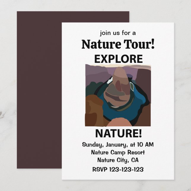 Horseshoe Bend Entdecken Sie die Natur Horseshoe B Einladung (Vorne/Hinten)