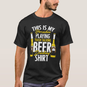 Horseshoe Bier trinken Sarcasm Reiten T-Shirt