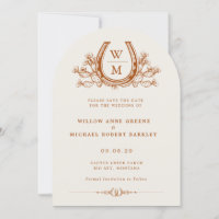 Horseshoe Cactus Western Arch Foto Save the Date