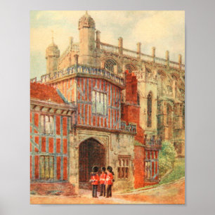 Horseshoe Cloisters, Windsor Castle, England Poster