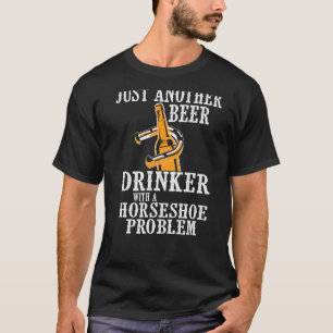 Horseshoe Cool Bier Drinker Showpitching Sport T-Shirt