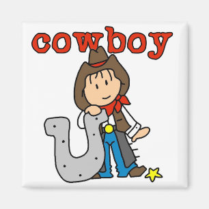 Horseshoe Cowboy Tshirts und Geschenke Magnet