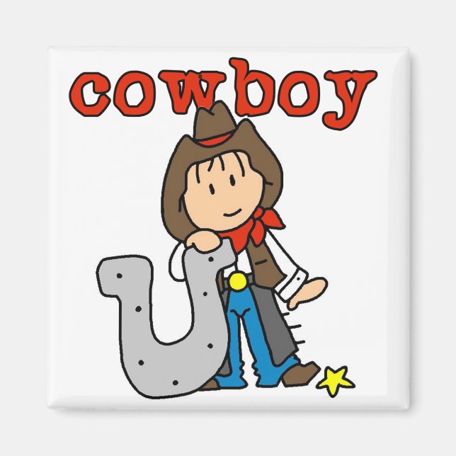 Horseshoe Cowboy Tshirts und Geschenke Magnet (Vorne)