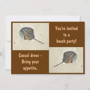 Horseshoe Crab Beach Party Einladung