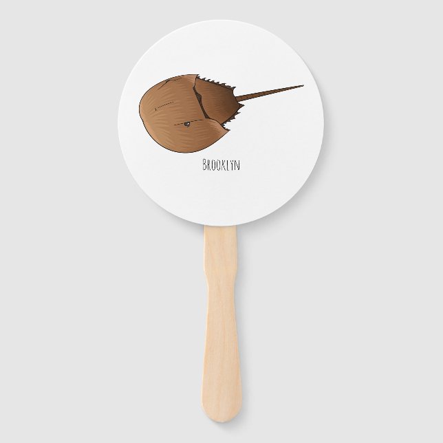 Horseshoe crab cartoon illustration fächer (Vorderseite)