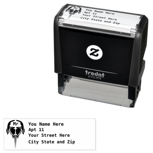 Horseshoe Crab im Stamm-Tattoo-Style-Label Permastempel (Beispiel)