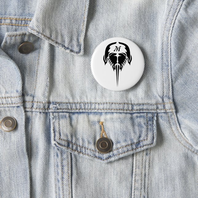 Horseshoe Crab im Stil der Tribal Tattoo Button (Beispiel)