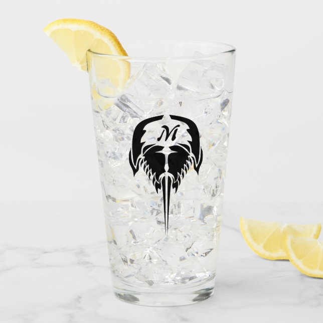 Horseshoe Crab im Stil der Tribal Tattoo Glas (Vorderseite Ice)