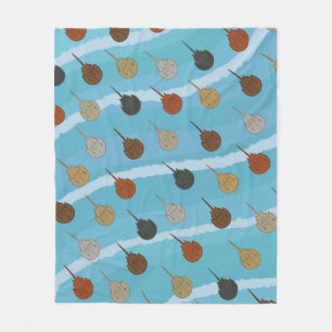 Horseshoe Crab Ocean Waves Fleecedecke